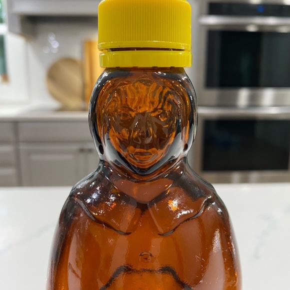 Vintage Estate Set Of 2 Mrs Butterworth’s Amber Brown Glass Bottles 12 & 24 Oz - Picture 3 of 9